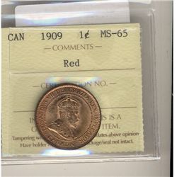 Cent 1909, ICCS MS65; Red.