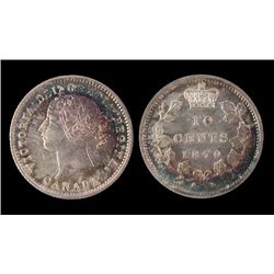 10 Cents 1870, ICCS MS-63; Narrow 0.