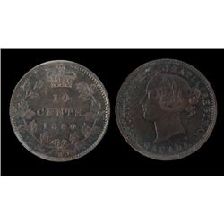 10 Cents 1880H, ICCS MS-64; Obverse 1.