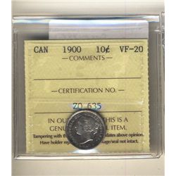 10 Cents 1900 ICCS VF20.