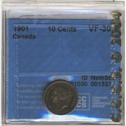 10 Cents 1901, CCCS VF-30.