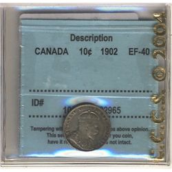 10 Cents 1902, CCCS EF-40.
