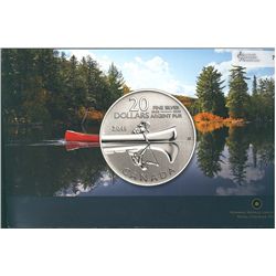 2011 20 Dollars for $20.00 9999 Fine Silver Canoe in RCM package. Package of 2 coins.