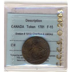 Breton 1013, Charlton AM-5A2, CCCS F-15. 1781 North American Token.