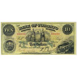 The Bank of Toronto; 1917 10 Dollars, Abt EF, Charlton 715-22-36, 698699.