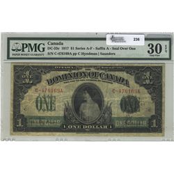 1917 Dominion Bank of Canada; 1 Dollar, PMG VF-30EPQ, Charlton DC-23c, C-476169A.