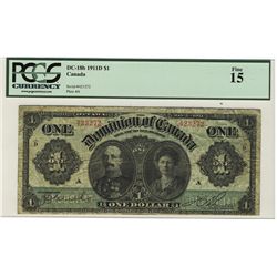 1911 Dominion of Canada; 1 Dollar DC-18b #423272 PCGS F15.
