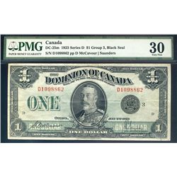 1923 Domion of Canada; 1 Dollar, PMG VF-30, Charlton DC-25m, D1098862.