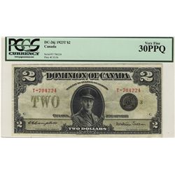 1923 Dominion of Canada; 2 Dollars DC-26j #T-704224 PCGS VF30PPQ.