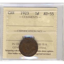 1923 1 Cent ICCS AU-55.
