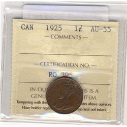 1925 1 Cent ICCS AU-55.