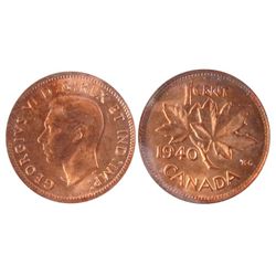 1940 Cent ICCS MS-65; Red.