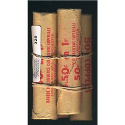 4 rolls of 1 Cent 1967 original bank roll.