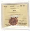 Image 1 : 2005 1 Cent, ICCS MS-67; Red.