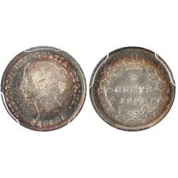 1900 5 Cents PCGS MS-64; Oval 0.