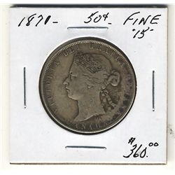 1871 50 Cents F15. .