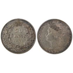 1871H 50 Cents VF30. .