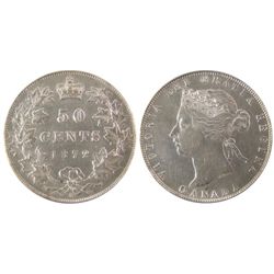 1872H 50 Cents A/V PCGS XF45. Full white issue.