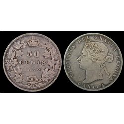 1872H 50 Cents EF.