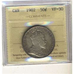 1902 50 Cents ICCS VF-30.