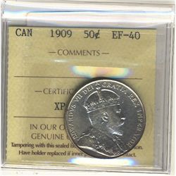 1909 50 Cents ICCS EF-40.