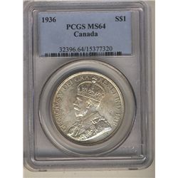 1936 1 Dollar PCGS MS-64; 320