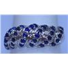 Image 1 : 18.00 CTW SAPPHIRE RING .925 STERLING SILVER