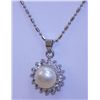 Image 1 : WHITE PEARL AND CZ NECKLACE