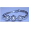 Image 1 : WHITE PEARL AND CZ BRACELET