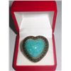 Image 1 : 15CTW TEAL HEART BRASS RING SIZE 7