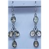Image 1 : 12.55 CTW CITRINE EARRINGS .925 STERLING SILVER