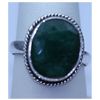 Image 1 : 30.80 CTW EMERALD  RING .925 STERLING SILVER