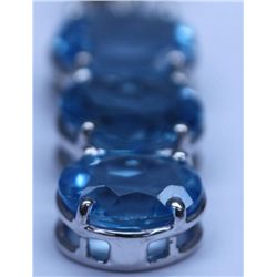 19.70 CTW BLUE TOPAZ PENDANT .925 STERLING SILVER