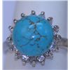 Image 1 : TURQOUISE AND CZ RING