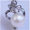 Image 1 : WHITE PEARL AND CZ PENDANT