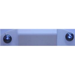 10.90 CTW BLACK PEARL STUD EARRINGS