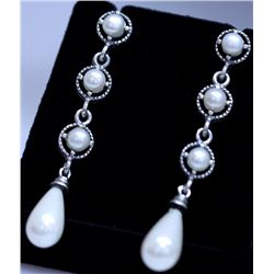 44.05 CTW PEARL  ANTIQUE LOOKING JEWELRY .925 STERLING