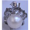 Image 1 : WHITE PEARL AND CZ PENDANT