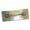 Image 2 : VINTAGE RARE MILITARY OFFICER BAR STAMPED WITH SHEILD & CROSS & *SHOLD-R-FORM*! PIN CAME OUT OF SAFE