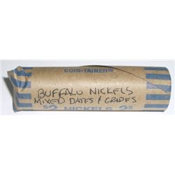 ROLL OF BUFFALO NICKELS MIXED DATES & GRADES (40) TOTAL NICKELS *UNSEARCHED* ROLL CAME OUT OF SAFE!!