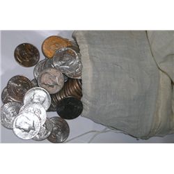 100 KENEDY HALF DOLLARS IN BANK BAG *MIXED DATES & GRADES*!! BAG CAME OUT OF SAFE!!