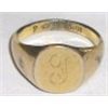 Image 1 : GOLD INITIAL RING "T" WEIGHS .08ozs STAMPED *10K GF*!! RING CAME OUT OF SAFE!!