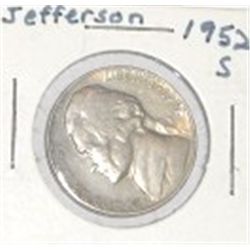 1952-S JEFFERSON NICKEL *NICE EARLY COIN!! NICKEL CAME OUT OF SAFE!!