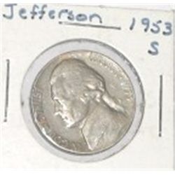 1953-S JEFFERSON NICKEL *NICE EARLY COIN!! NICKEL CAME OUT OF SAFE!!