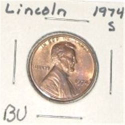 1974-S LINCOLN PENNY *RARE BU MS HIGH GRADE*!! PENNY CAME OUT OF SAFE!!