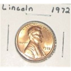 1972 LINCOLN PENNY *RARE BU MS HIGH GRADE*!! PENNY CAME OUT OF SAFE!!