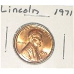 1971 LINCOLN PENNY *RARE BU MS HIGH GRADE*!! PENNY CAME OUT OF SAFE!!