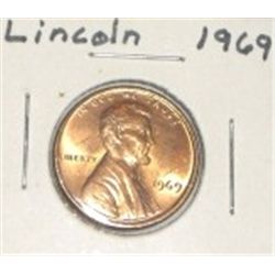 1969 LINCOLN PENNY *RARE BU MS HIGH GRADE*!! PENNY CAME OUT OF SAFE!!