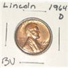 Image 1 : 1964-D LINCOLN PENNY *RARE BU MS HIGH GRADE*!! PENNY CAME OUT OF SAFE