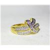Image 8 : 2 Gold Plated Womens Rings w/ CZ's